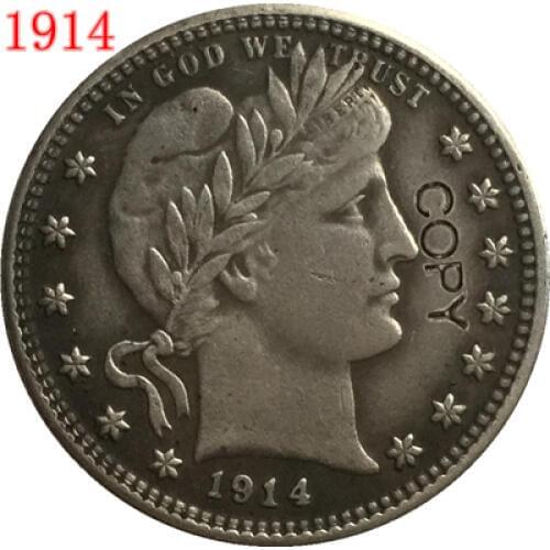 USA 1914 P,D,S BARBER OR LIBERTY HEAD QUARTER DOLLARS COPY COINS