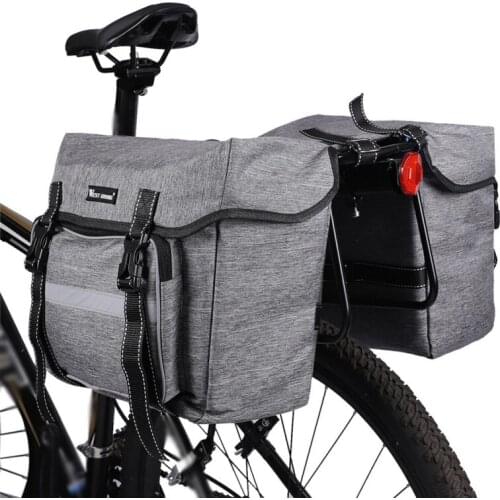 25L Bicycle Rear Bag Bike Seat Trunk Bag Pannier Bag Luggage Carrier Rain Cover Panniers Parts