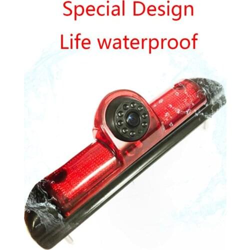 LED IR Brake Light Rear View Reversing Parking Camera & 7 Inch Monitor for Fiat