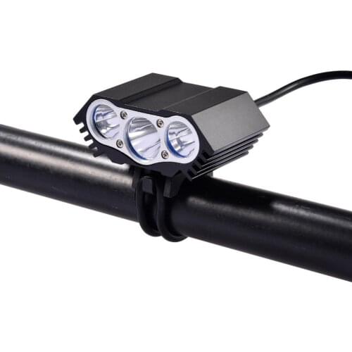 Bike Headlight Bike Three-bulb Lamp Four Switching Mode USB Rechargeable 12000 Lumens Super Bright Bike Flashlight