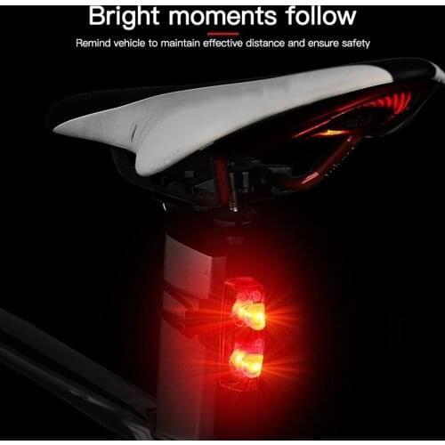 Waterproof and Portable Bicycle Taillights Warning Lamp Bike Tail Light Self-Powered Magnetic Induction Cycling Accessories