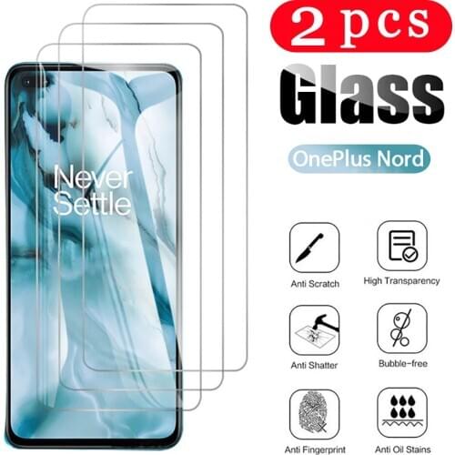 2/1Pcs 9H protective film for oneplus 8 8T plus 7 7T pro Clover Nord N10 N100 tempered glass oneplus 6 6T phone screen protector