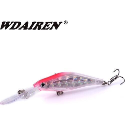 1Pcs Fishing Lure Hard Bait 9.5cm 6.8g Laser Minnow Crankbait Wobblers Peche Bass Artificial Baits Pike Carp Lures Swimbait