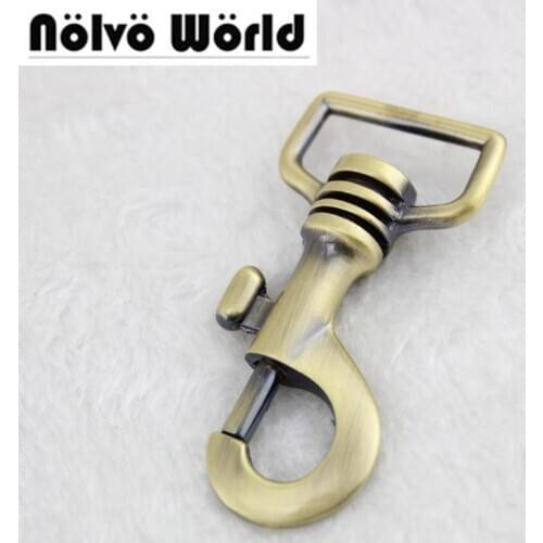 10pcs 2.5*7.5cm 1 Inch Brushed bronze Big Swivel Lobster Clasps Trigger Clips Snap Hooks for Keychain Bag Backpack