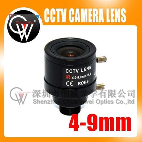 5pcs/lot 4-9mm Varifocal Fixed Iris Infra Red CCTV Camera Zoom Board Lens for cctv camera