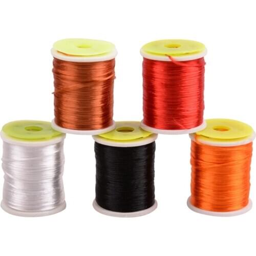 5pcs/lot High Strength Fly Fishing Tying line Materials Multicolor 250M PE flying jig hook tying tackle thread high gloss 210D
