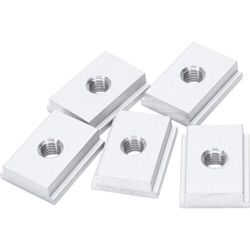 5Pcs M8 T-Track Slider Sliding Nut Aluminum Alloy T Slot Nut For Woodworking Tool Jigs Screw Slot Fastener