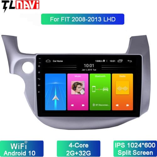 Android 10 For FIT JAZZ 2008-2013 LHD Or RHD Car Head Unit Player GPS Navigation Radio WiFi