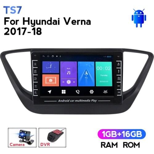 HD1280*720 Android 4G Car Radio Multimedia audio Player GPS Navigation For Hyundai Solaris 2 Verna 2017 2018 no 2 din