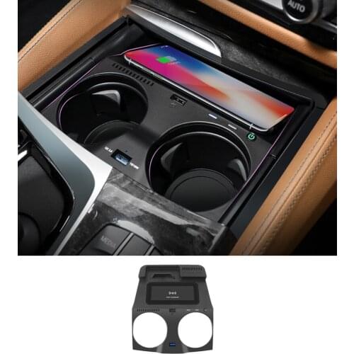 For BMW 5 seires 6 Series G30 G38 G32 6GT 2017 2018 2019 15W Car Wireless charger Phone Fast Charger Charging Plate Accessories