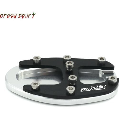 Side Kickstand Stand Extension Support Plate For YAMAHA YZFR3 YZF R3 YZF-R3 2015-2017 2016 Motorocyle Accessories