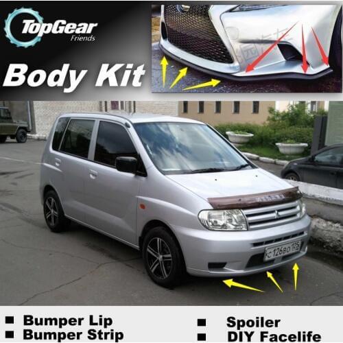 Bumper Lip Deflector Lips For Mitsubishi Dingo Front Spoiler Skirt For TopGear Fans to Car Tuning View / Body Kit Wing / Strip