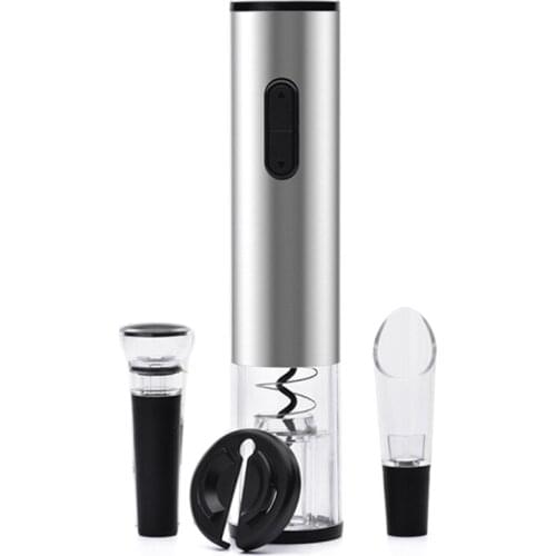Electric Wine Corkscrew Kit - Battery-Powered Electric Cordless Automatic Corkscrew Corkscrew Kit, Stainless Steel