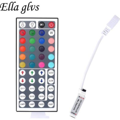 50pcs LED RGB Controler DC 12V 6A Mini 44Keys IR Remote Controller For 3528 5050 RGB LED Strip