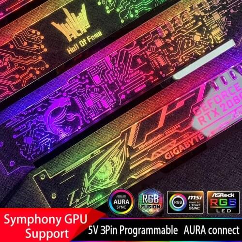 Customized Graphics Card Support Personalize Logo, Colorful/ RGB LED VGA GPU Stand Holder, Chassis Belief Light Pollution SYNC