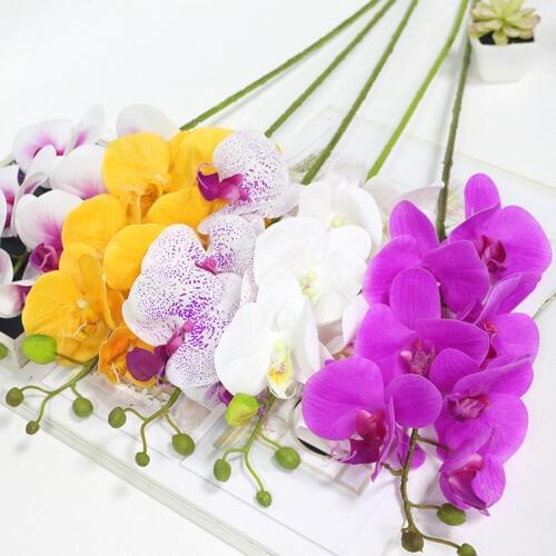 Artificial Flowers Real Touch Artificial Moth Orchid Butterfly Orchid for House Garden Home office Wedding Festival Decoration