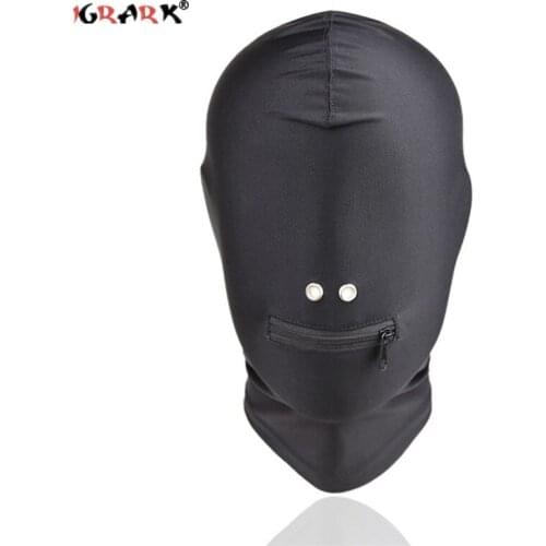 Hood Mask for Fetish Cosplay Sex Toys Exotic Accessories of Gay Men Headgear Hood Harness Bdsm SM Bondage Sex Shop
