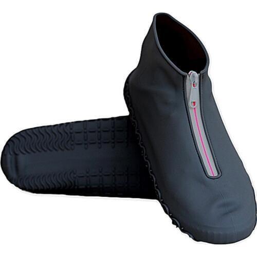 Reusable Silicone Waterproof Shoe Covers Silicone Shoe Covers with Zipper Silicone Shoe Protectors for Kids Men Women
