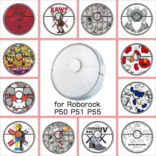 Provide Customized Custom Fashion Sticker for Roborock P50 P51 P55 Robot Robotic Vacuum Cleaner Skin Spare Parts Accessories