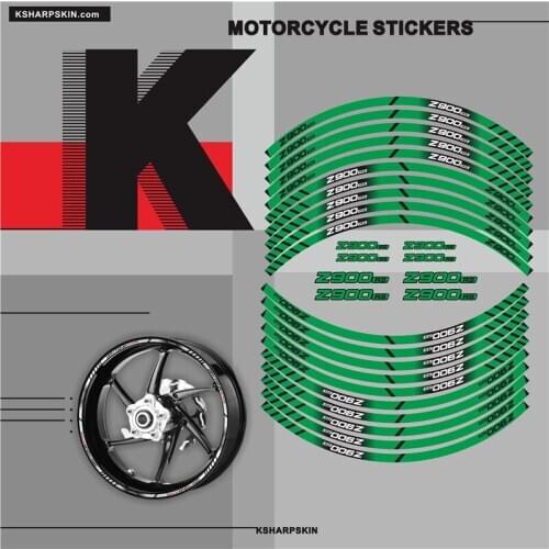 Motorcycle tyre Stickers inner wheel reflective decoration decals fit KAWASAKI Z900RS