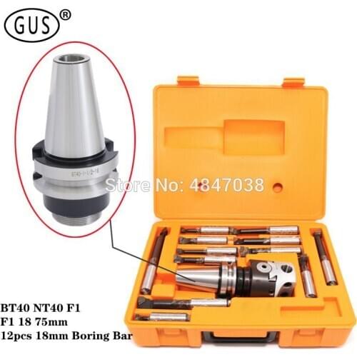 New High Quality Tool Holder NT40 BT40 + F1 18 75mm Drill Bit + 12 18mm Boring Bar