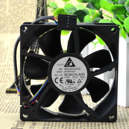 New original 8CM QFR0812UH 9CWCH-A00 12V 0.87A 4-wire fan