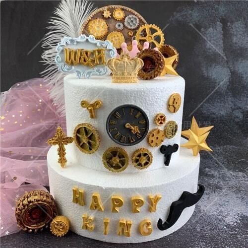 Different kinds of clocks and watches Tire shape silicone cake mold cake decoration sugar craft tools