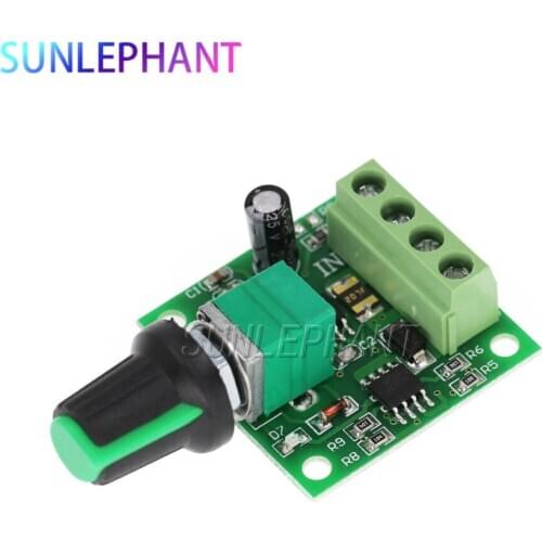 DC 1.8V 3V 5V 6V 12V 2A PWM Motor Speed Controller Low Voltage Motor Speed Controller PWM 0~100% Adjustable Drive Module 1803BK