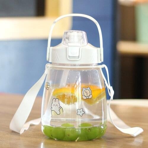 1300ml Sports Water Bottle Kids Outdoor Water Bottle With Straw Plastic Portable Water Cup Dinkware Leakproof Camping Cups