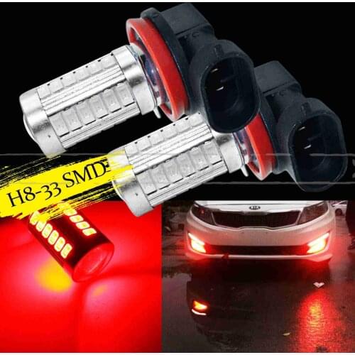 YaaGoo 2X Red LED Car Fog Light Driving Bulbs Lamp 33SMD H8 H11