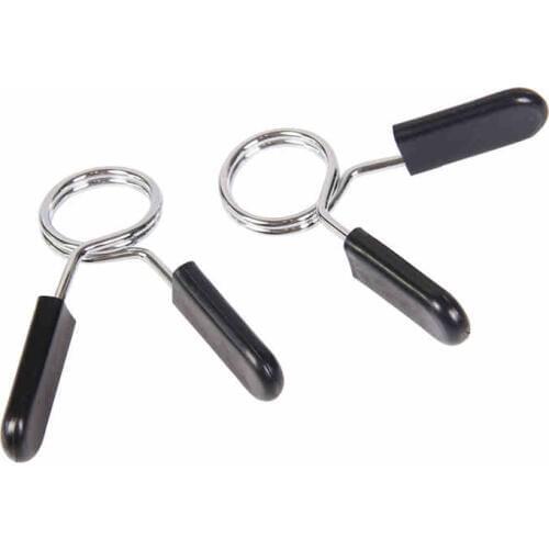 1pair 4 Size Barbell Gym Weight Bar Dumbbell Lock Clamp Spring Collar Clips Indoor Use Trainning Fitness Men Power Black Home