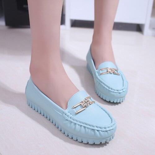 Peas shoes women spring new Korean version of the wild flat shoes shallow mouth one pedal lazy shoes