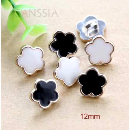 20pcs/lot Size:12mm New Flower 2 colors Buttons Decorative For Clothing Scrapbooking accessories Plastic button(SS-84)