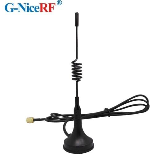 2pcs/lot SW433-XP1M Male SMA head 433MHz Anti-vibration Sucker Antenna with 1meter cable for Wireless Module