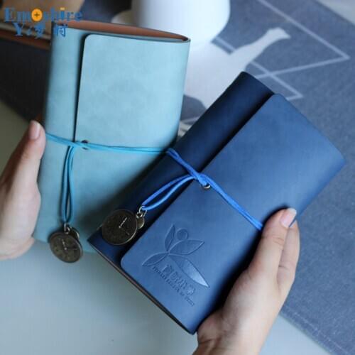 Business Notebook Print Logo Memo Pad Loose-leaf Hand Book Retro Korean Creative Notebook Notepad Student Diary Book N311