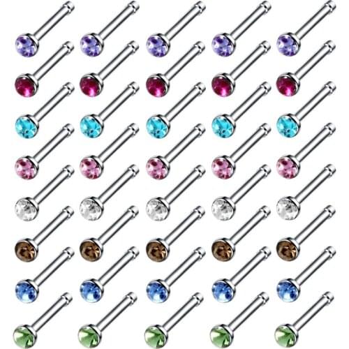 C/L-shaped Nose Ring Nose Studs Body Jewelry Piercing Nose Ring Hoop 20G