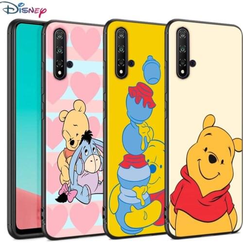 Black Soft Cover Winnie The Pooh For Huawei Nova 8 7 6 SE 5T 7i 5i 5Z 5 4 4E 3 3i 3E 2i Pro Phone Case