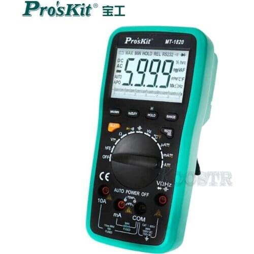 ProsKit MT-1820 Digital Multifunction Digital Multimeter High Precision Household Electrical Repair USB Anti-Burning Multimeter