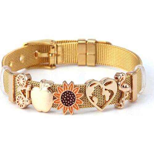 DIY Bike Around The Earth Charm Slide Beads Fit 10mm Mesh Bracelets For Women Men Brand Exquisite Travel Jewelry Gift