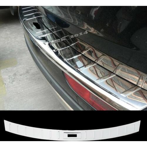 For AUDI Q5 B8 2008-2016 Mirror Finish steel Rear Bumper Sill Cover Protector Trim