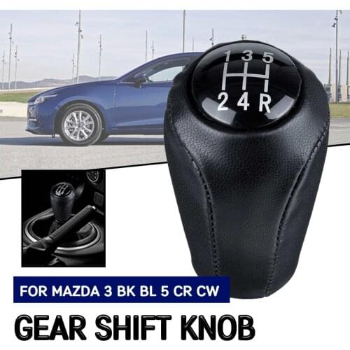 For Mazda 3 BK,5 CR,6 GH Car 5/6 Speed Gear Shift Knob For Mazda CX-7 Manual Gear Lever Shifter Gaitor