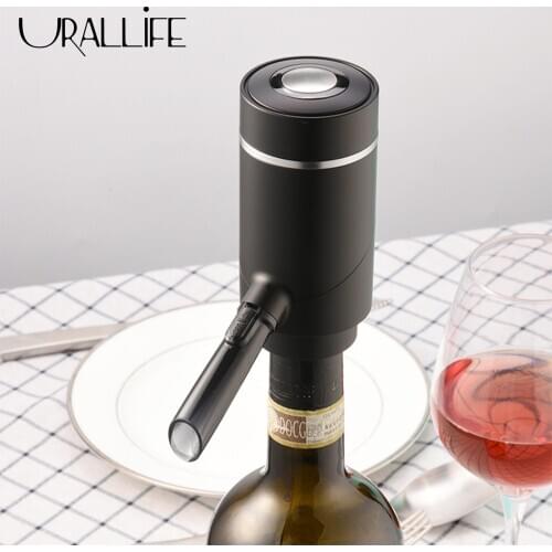 Urallife 2 in 1 Electric Red Wine Decanter Household Smart Automatic Quick Efficient Wine Decanting Dispenser Kitchen Bar Party