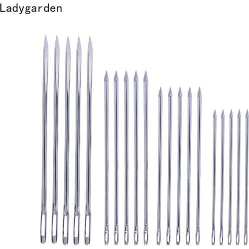 100PCS 4 Size 4.4/5.2/5.8/7.0cm Handmade Leather Stitching Sewing Needles Stainless Steel Sofa Needle Leather DIY Craft Tools