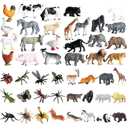 12PCS Safari Animal Figurines Set Jungle Animals Figures Great Educational Toys Playset for Kids Toddler Party Supplies