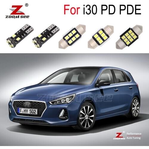 12pcs Canbus No error White Car LED interior dome trunk lights bulb kit For Hyundai i30 PD PDE PDEN 2017 2018 2019 2020