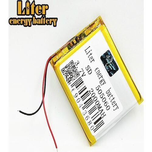 505060 3.7V 2000mAh li polymer lithium lipo rechargeable battery for MP3 GPS navigator DVD electric toys power bank Tablet PC