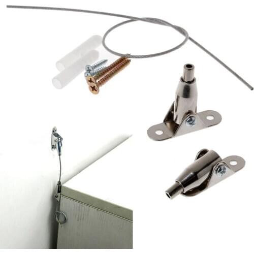 Metal Anti-Tip Furniture Anchor Safe Strap Wall Mounted Baby Proofing Secure Kit
