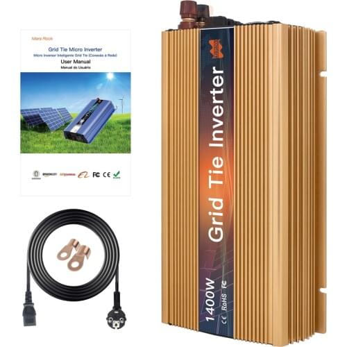 Mars Rock 1400W 10.5 - 50V DC to AC 90 - 140V or 190 - 260V MPPT On Grid Tie Microinverter Micro Solar Inverters