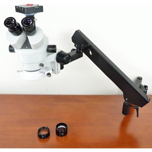 FYSCOPE 38MP 60spf HDMI Microscope 3.5X-90X STEREO ZOOM SIMUL FOCAL MICROSCOPE +ARTICULATING STAND WITH CLAMP