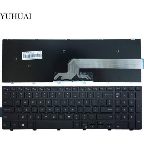New US Laptop Keyboard for Dell Inspiron 17 5758 5755 Keyboard US Black with Frame No backlit
